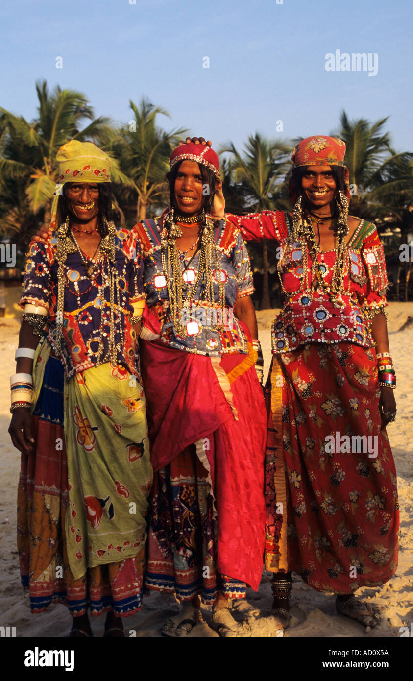 Lambani ladies Colva Beach Goa India Stock Photo - Alamy