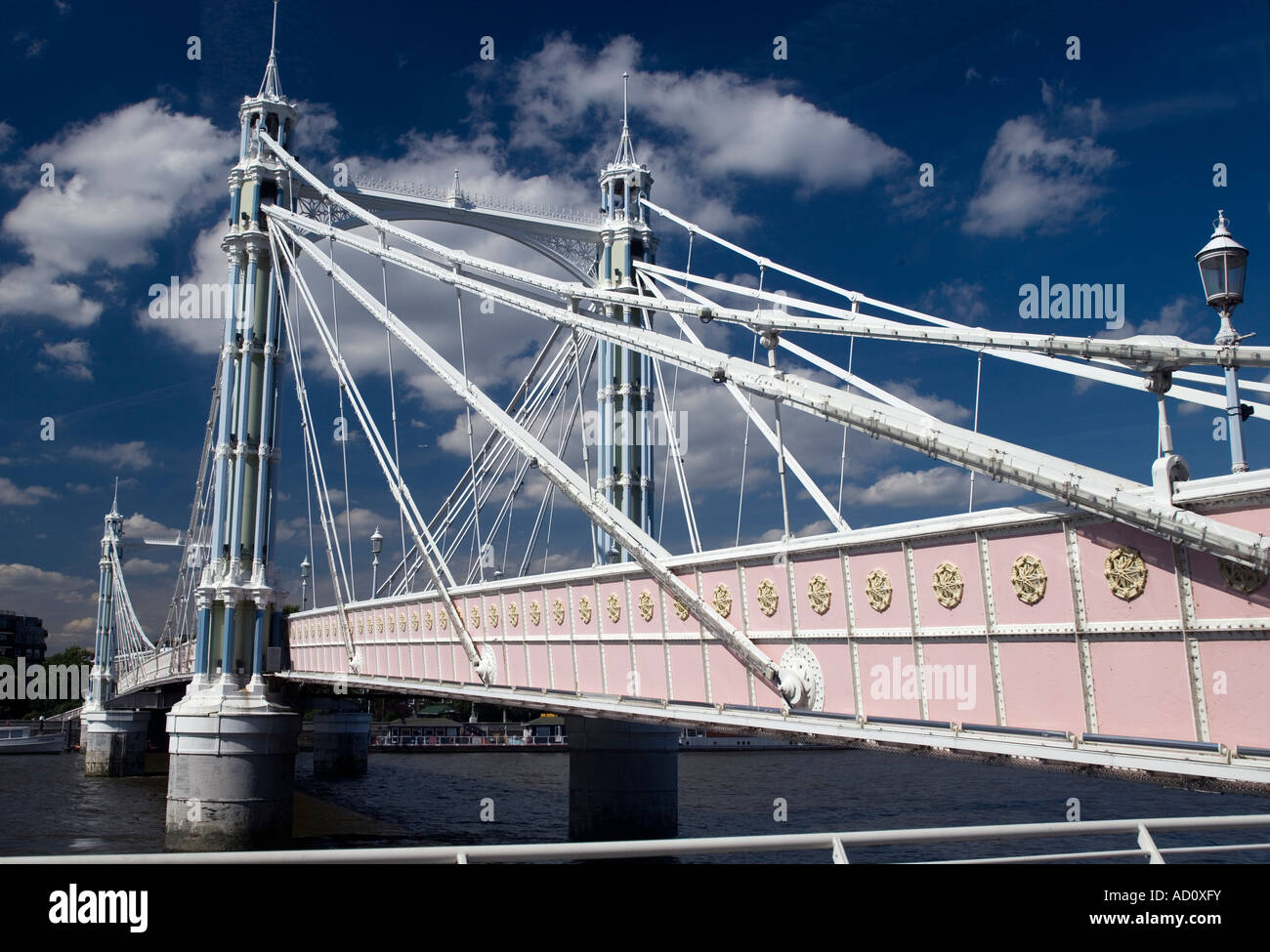 Albert Bridge Battersea London England Stock Photo Alamy