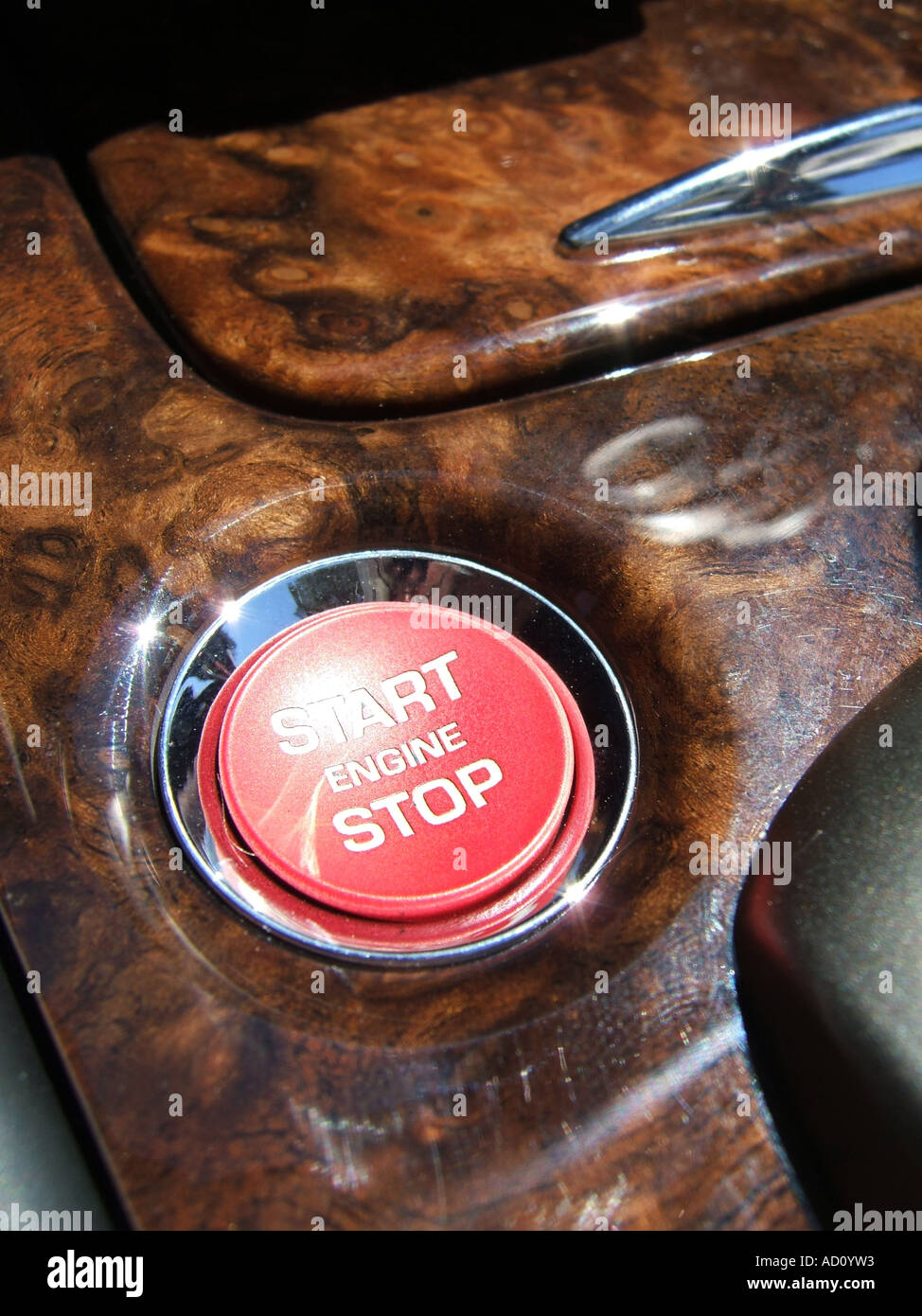 ignition button in jaguar luxury sports car Stock Photo Alamy