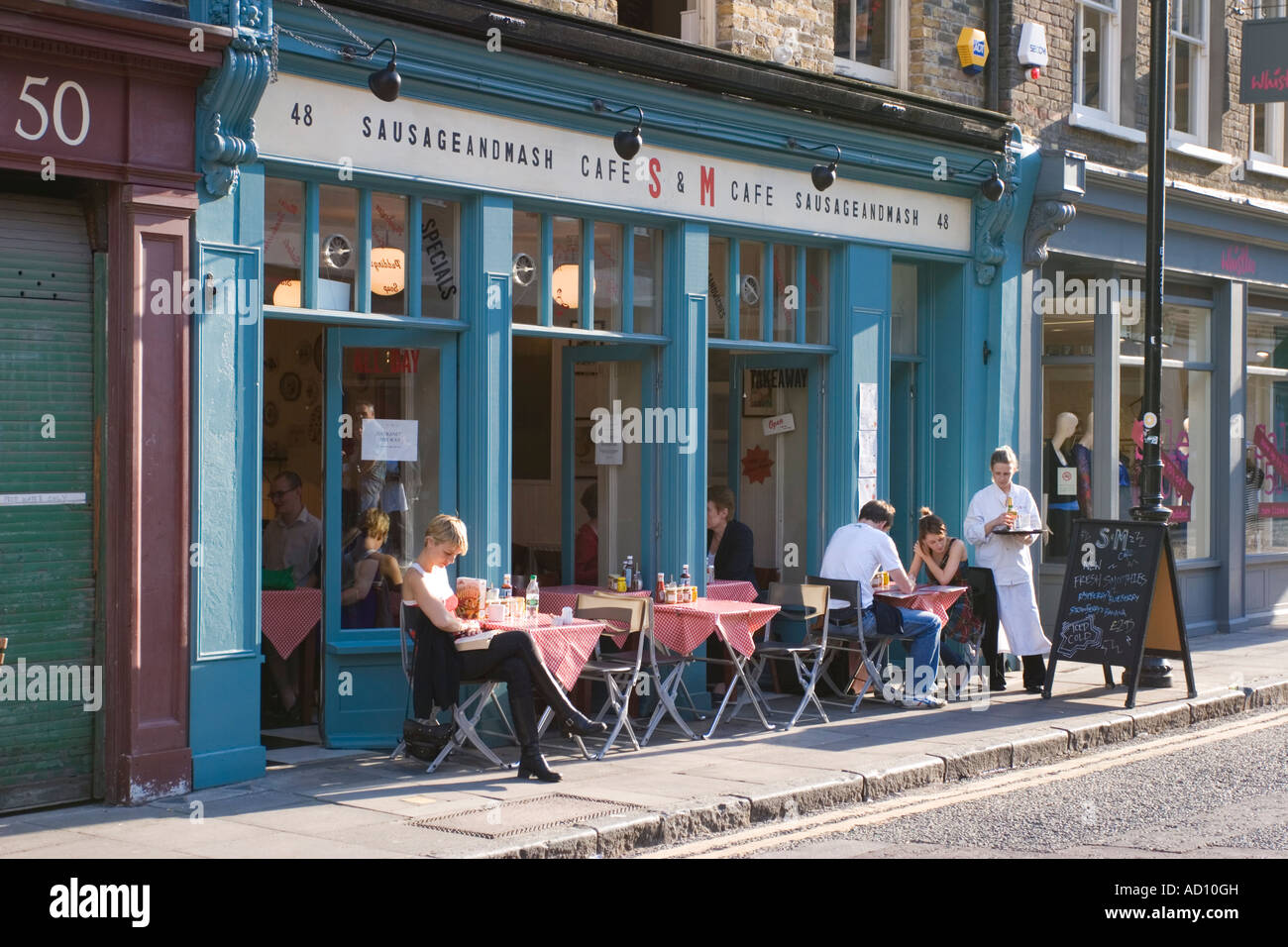 Sausage & Mash restaurant Spitalfields City of London Stock Photo