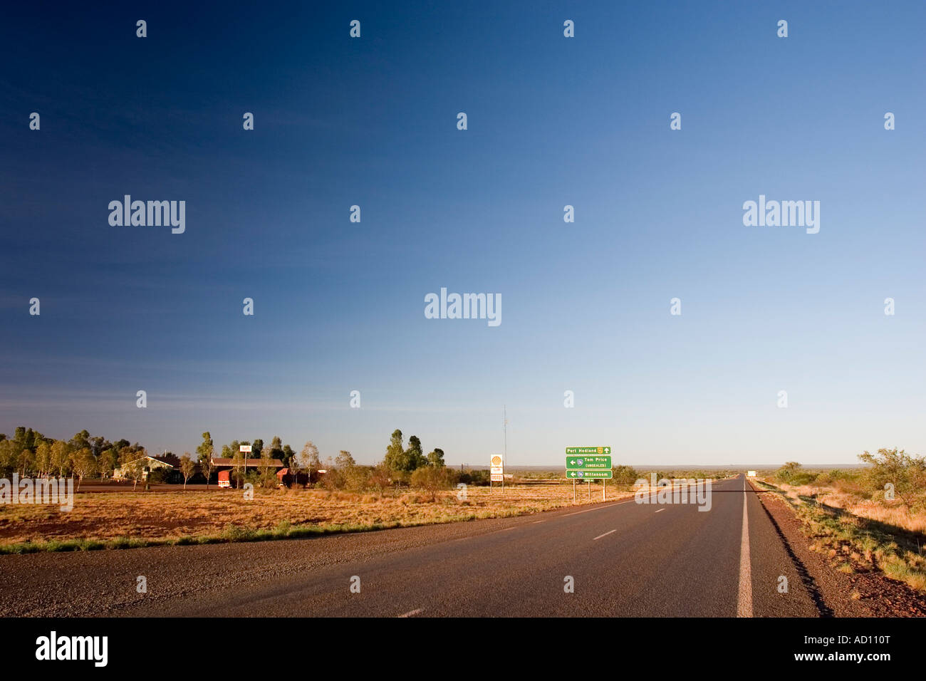Munjina Crossroad Western Australia Australia Stock Photo