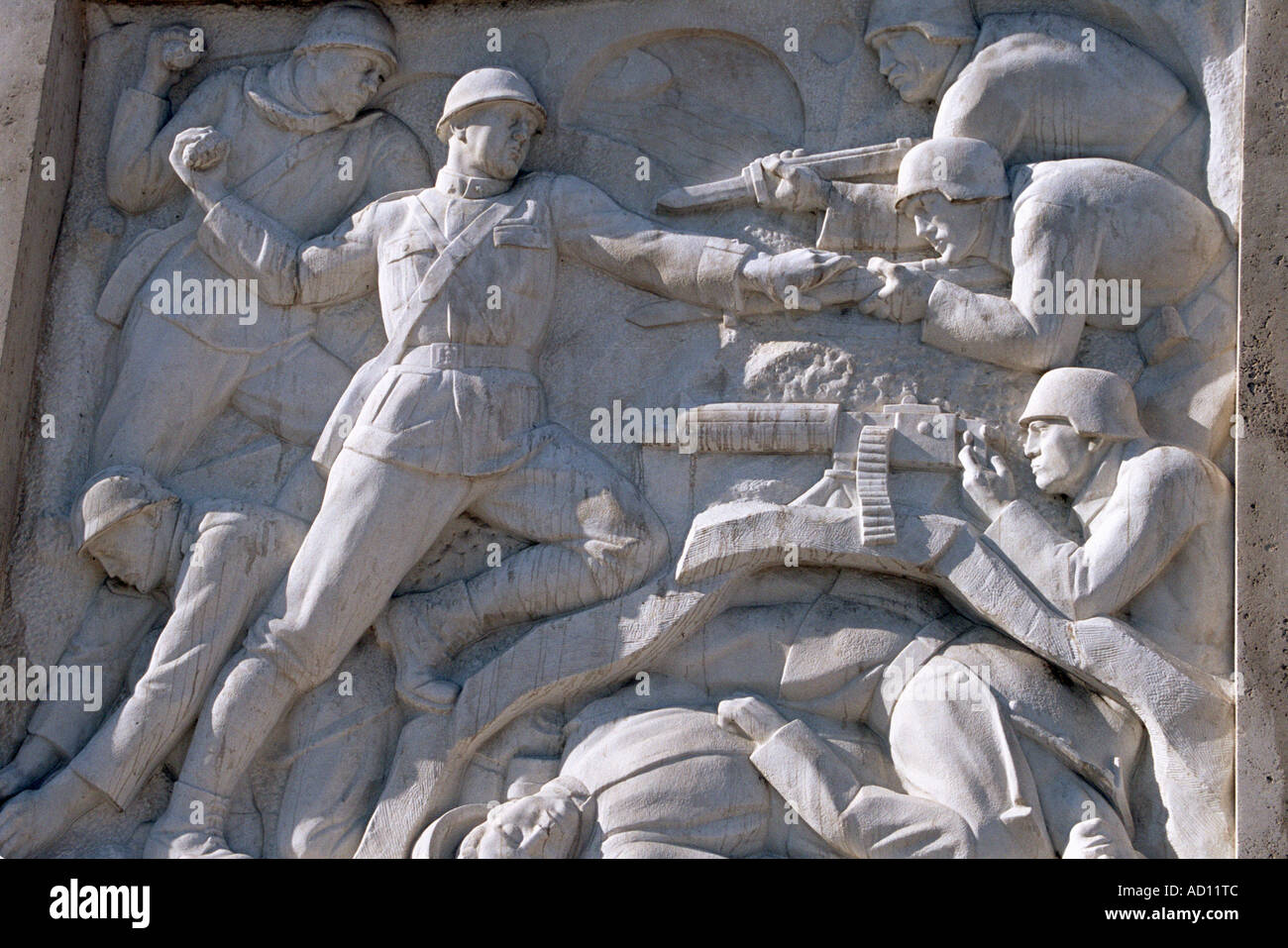 battle scene on duca d'aosta bridge, rome Stock Photo