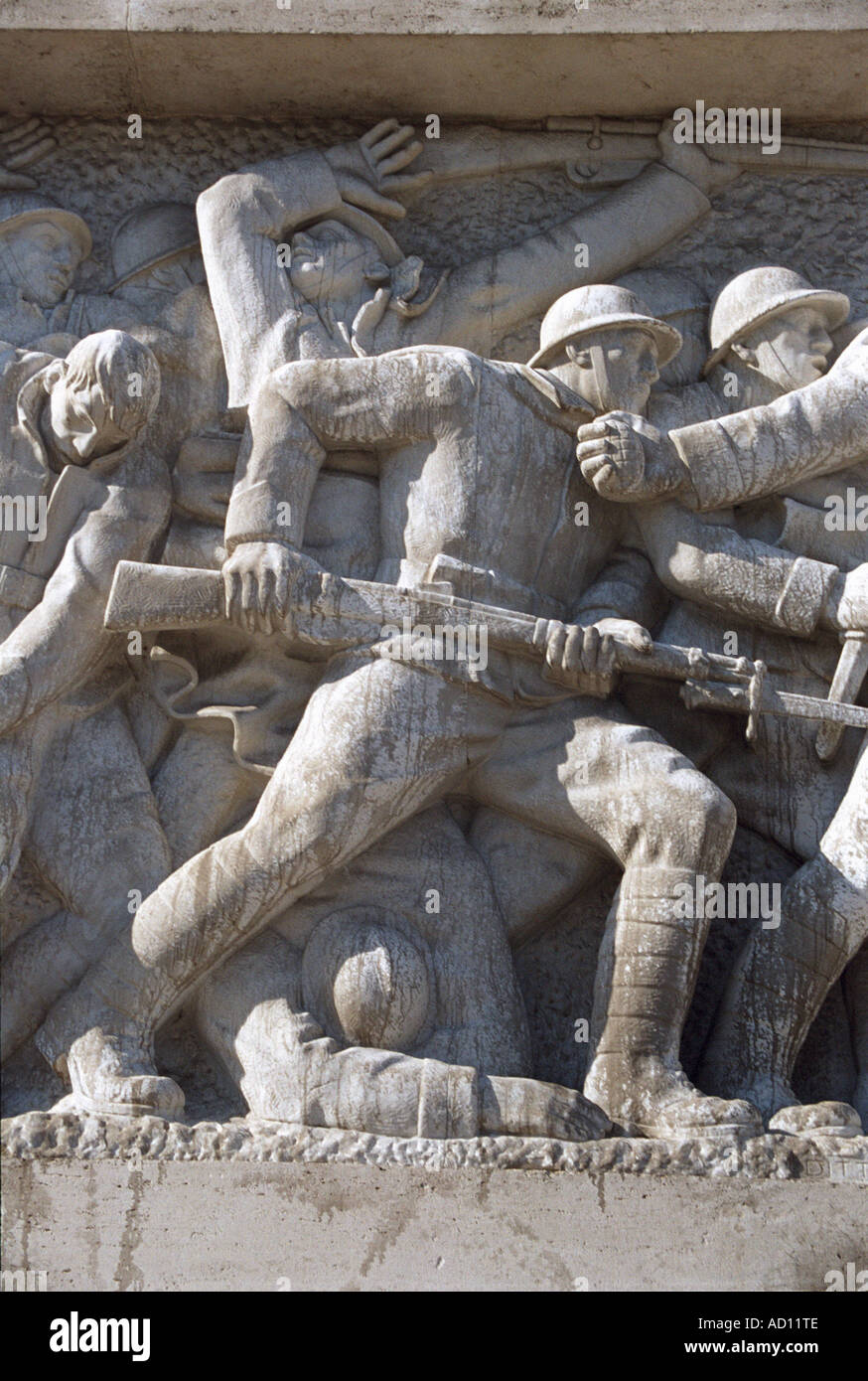 battle scene on duca d'aosta bridge, rome Stock Photo