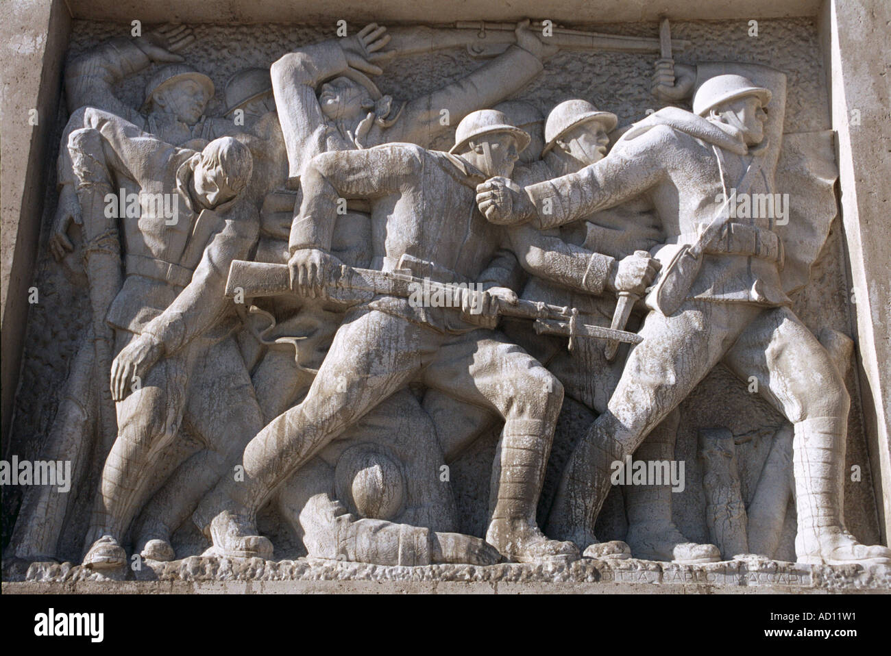 battle scene on duca d'aosta bridge, rome Stock Photo