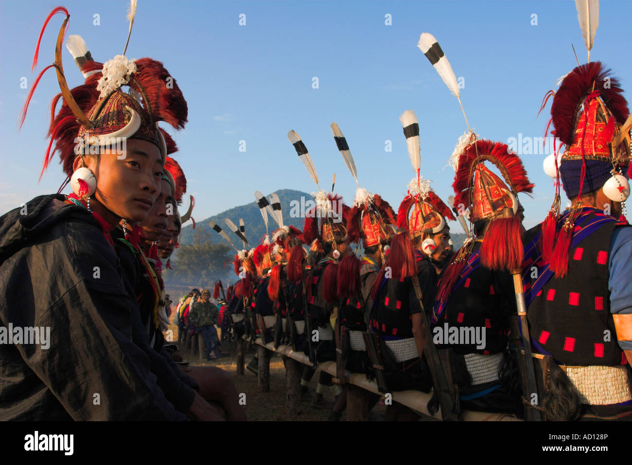 Myanmar (Burma), Sagaing Region, Lahe village, Naga New Year Festival, Naga tribes Stock Photo