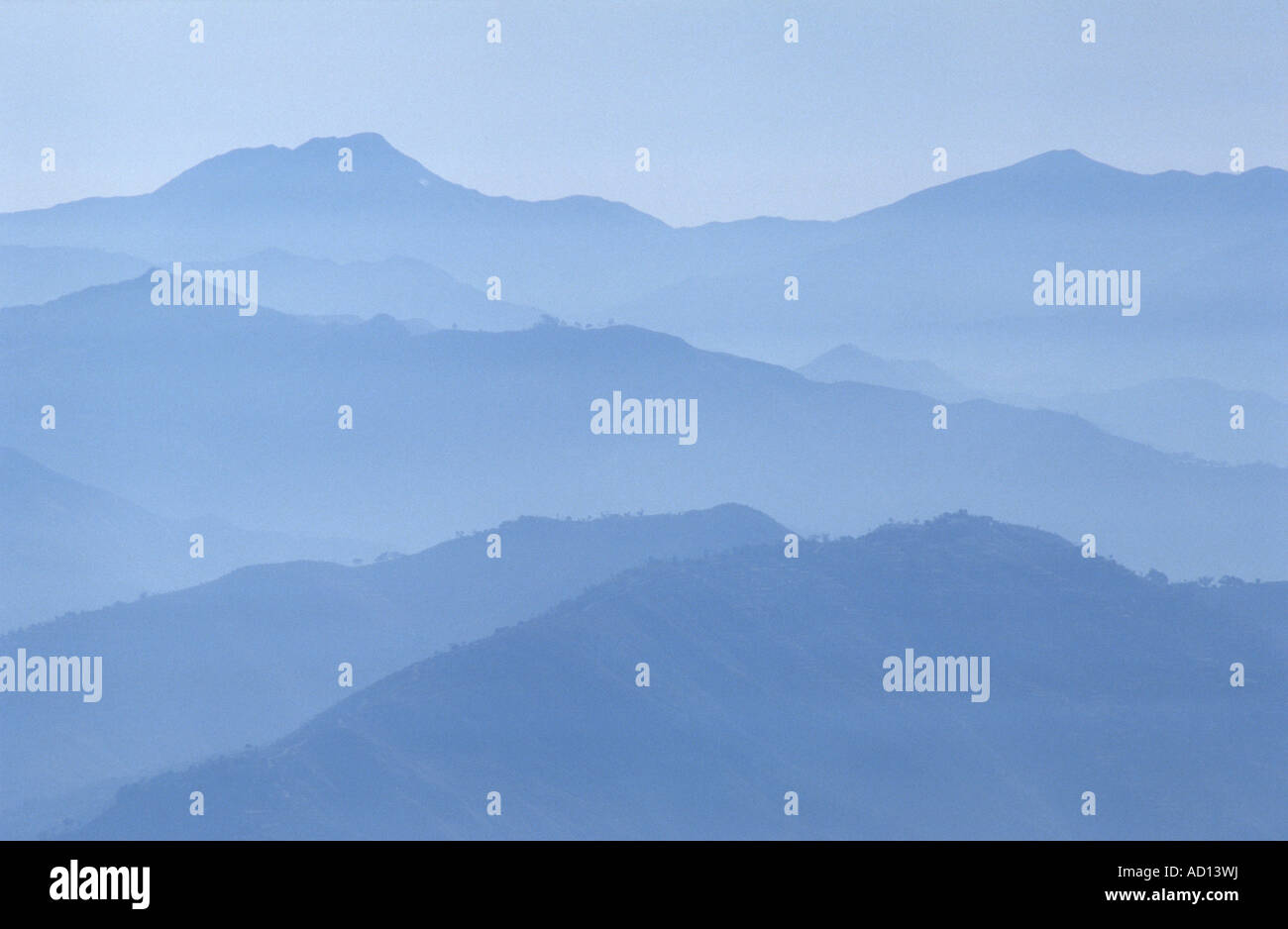 Misty mountain landscape Stock Photo - Alamy