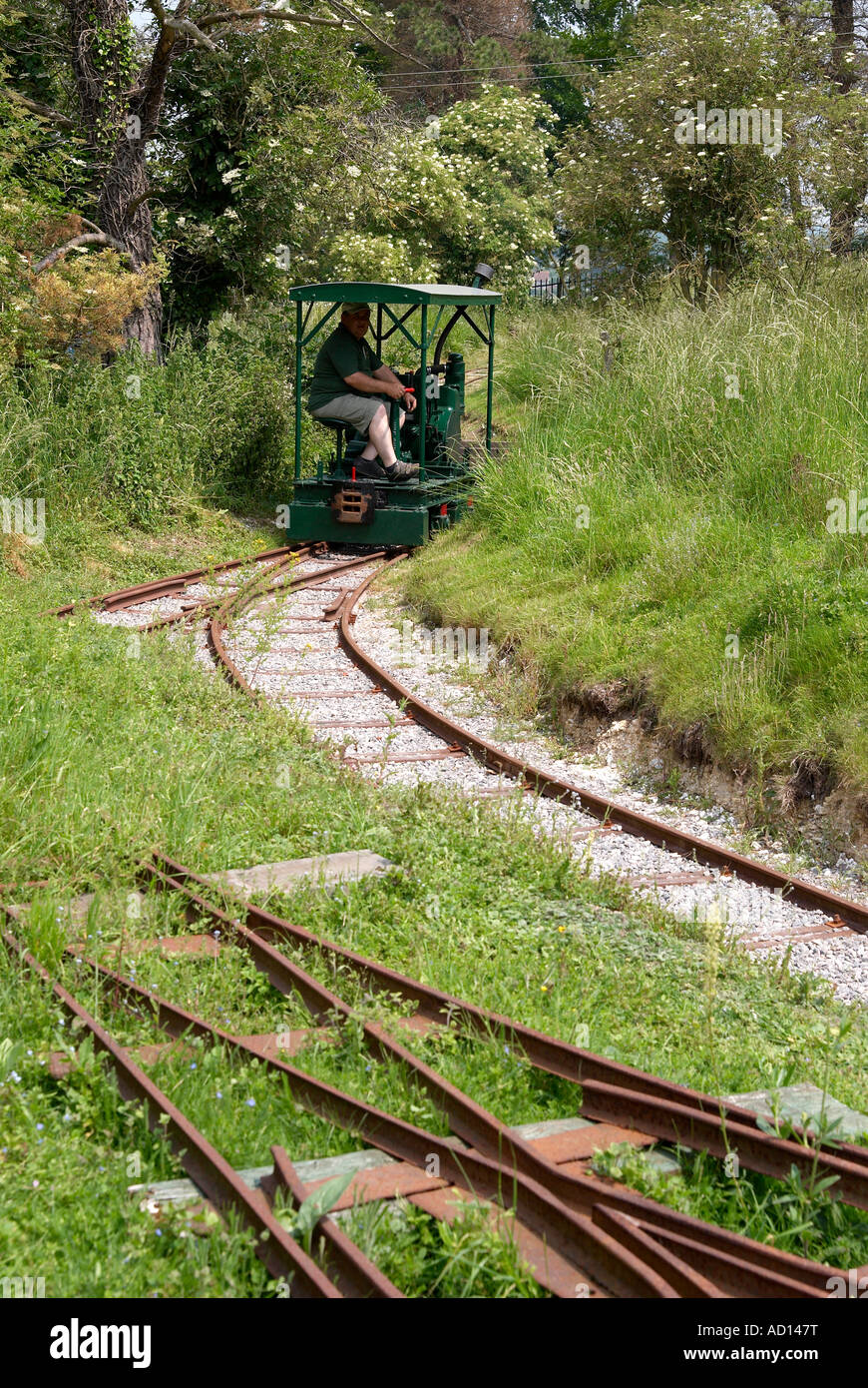 Industrial narrow gauge railway demonstration track at Twyford Waterworks near Winchester