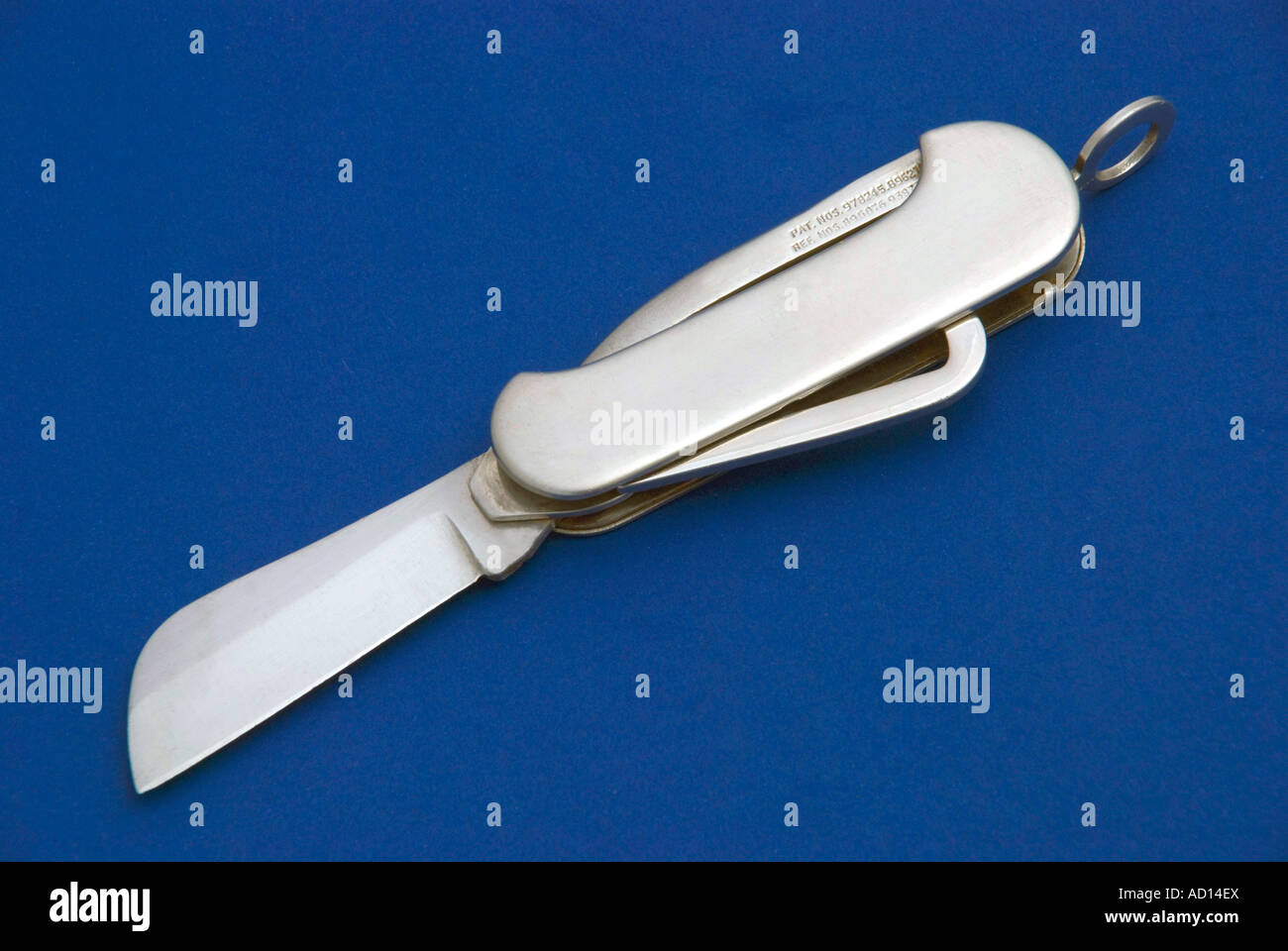 Traditional sailor's jackknife with shackle key and marlinspike Stock