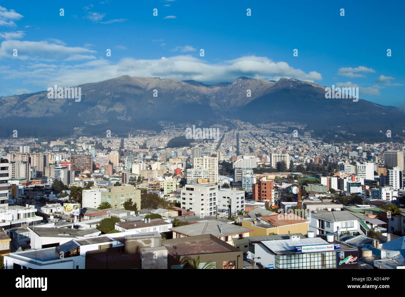 Pichincha Volcano and Quito skyline, Ecuador Stock Photo 13270029 Alamy