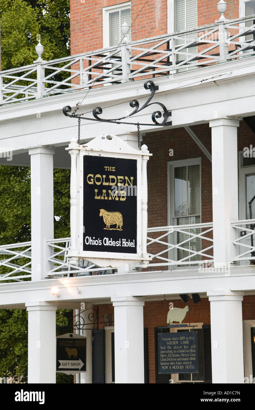 The Golden Lamb-Ohio's Oldest Hotel, Ohio, USA Stock Photo - Alamy