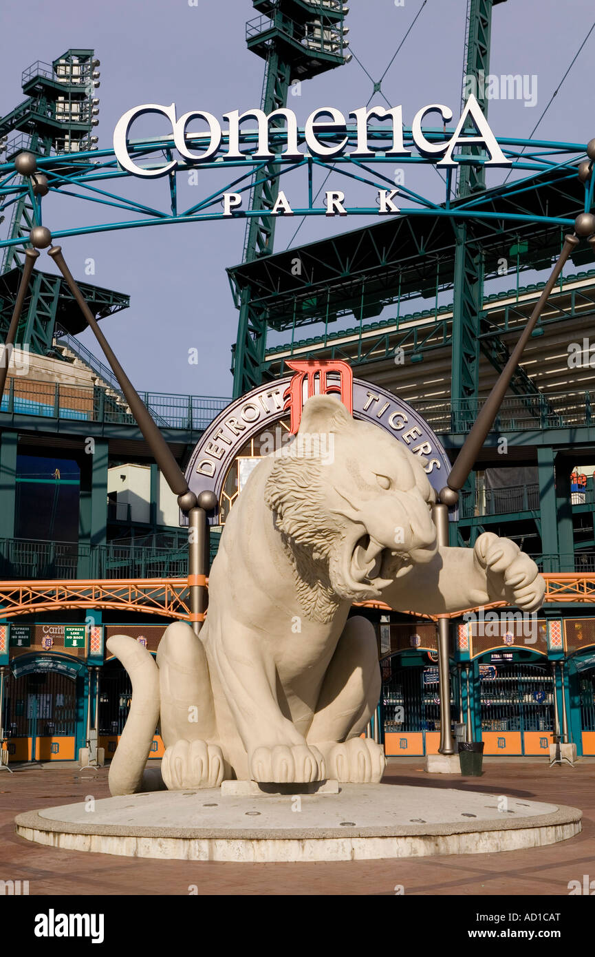 Comerica Park (Detroit Tigers Baseball Team), Detroit, Michigan, USA Stock Photo