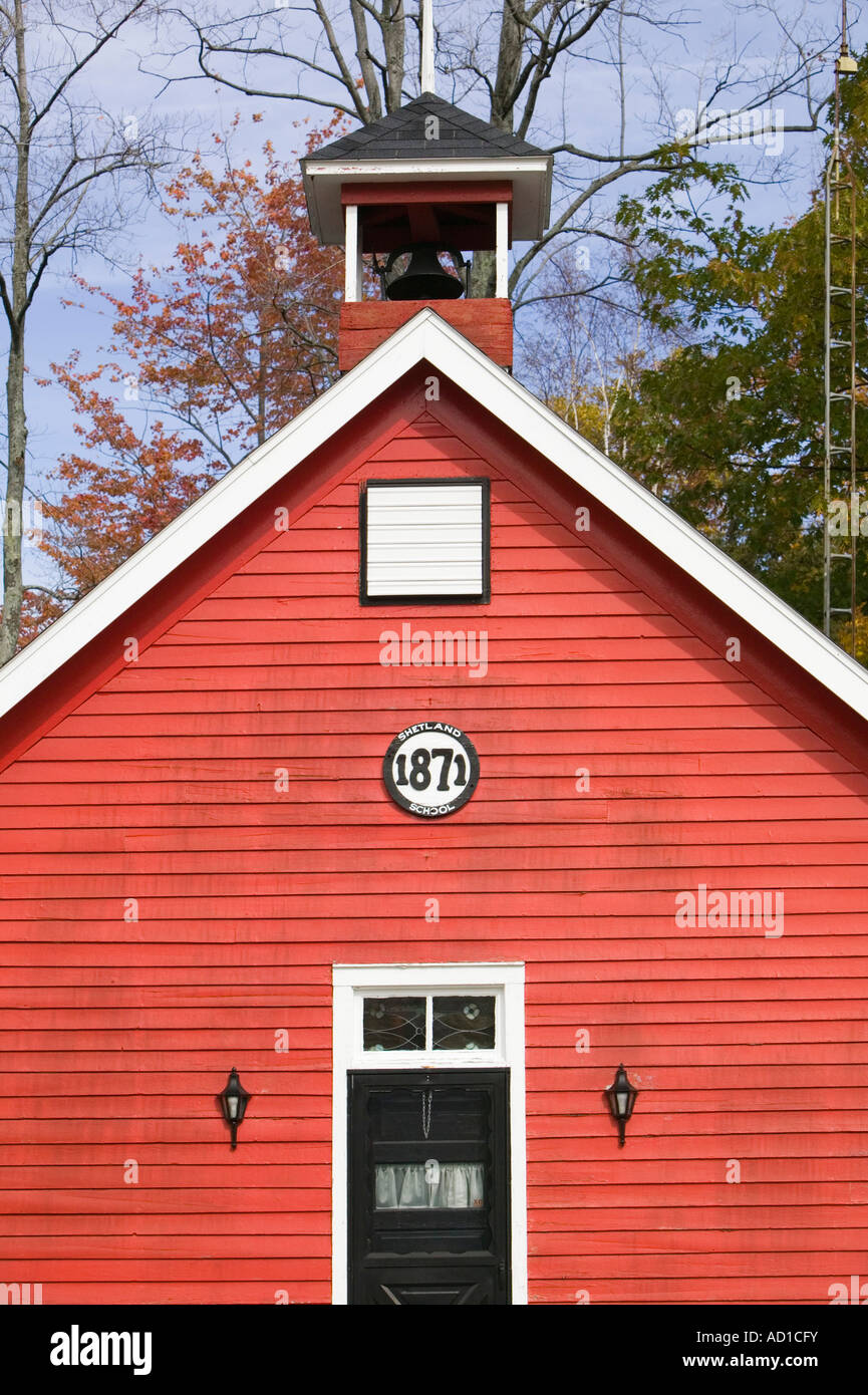 Shetland Schoolhouse, Glen Arbor, Leelanau County, Lake Michigan, Michigan, USA Stock Photo