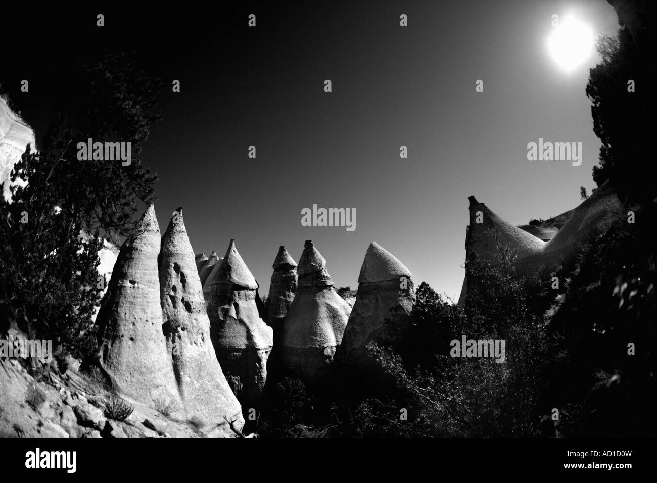 cone shaped rocks on tent rocks trail new mexico Stock Photo - Alamy