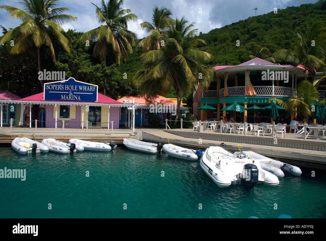 British Virgin Islands BVI, marine, hotel, leisure time, good time, water sport, summer, holiday, vacation Stock Photo