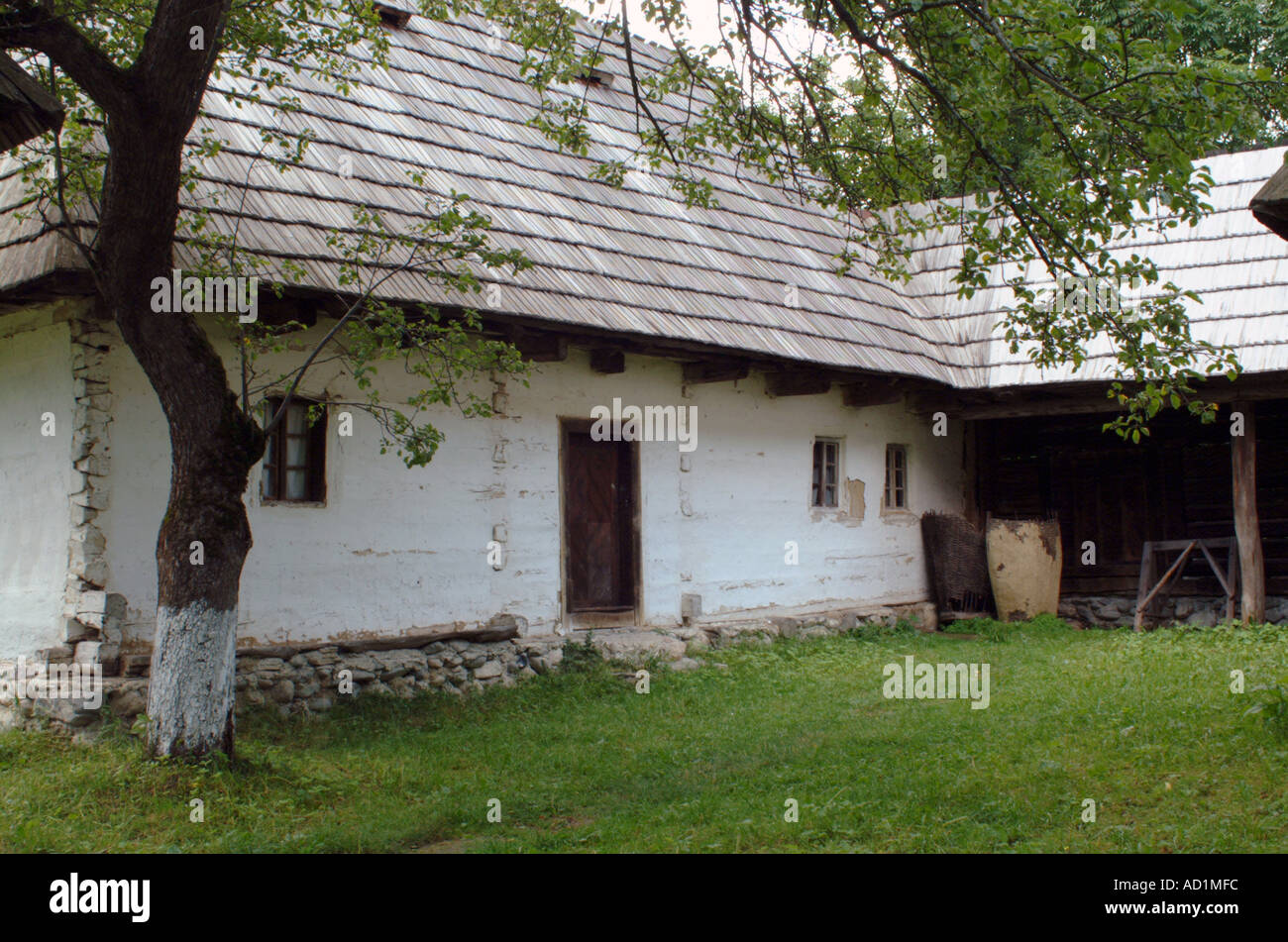 Traditional houses from Transylvania in Ethnographic Museum Bran near