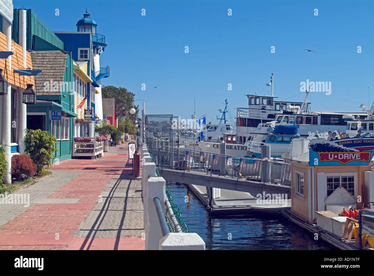 Marina Del Rey California Pacific, Yachts American Flag Fisherman's village, Dutch Buildings