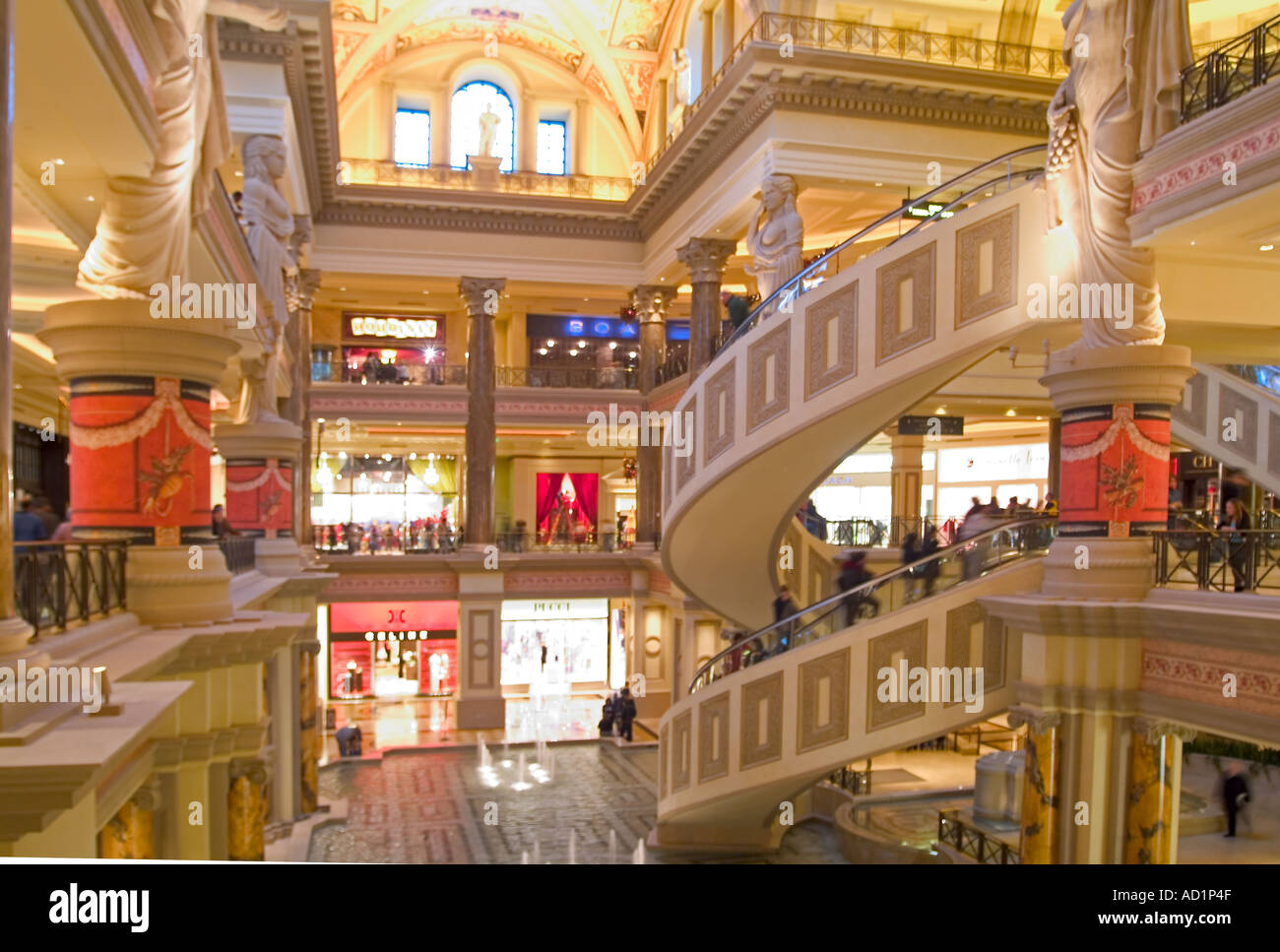 The Forum Shops, View from Second Floor at Caesars Palace in Las Editorial  Photography - Image of hotel, casino: 53445732