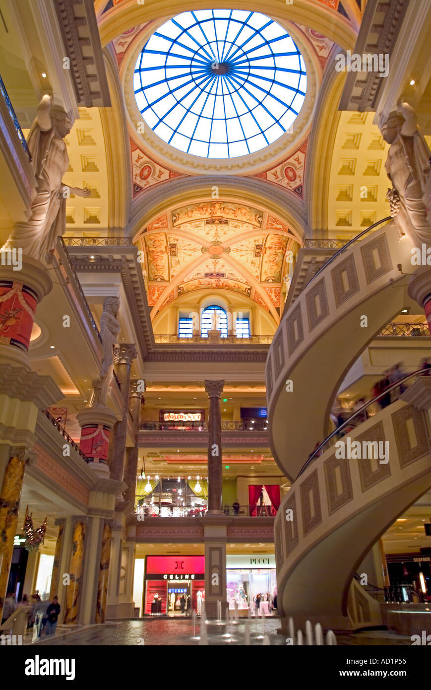 Inside the Forum Shops area at Caesars Palace Mall Las Vegas Nevada Caesars Palace Hotel and Casino Stock Photo