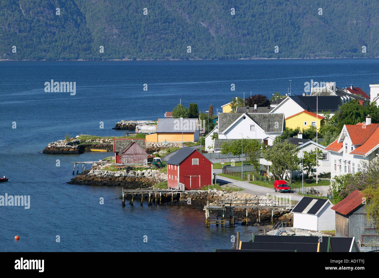 Leikanger and the Sognefjorden Sogn og Fjordane Norway Stock Photo: 13276805 - Alamy