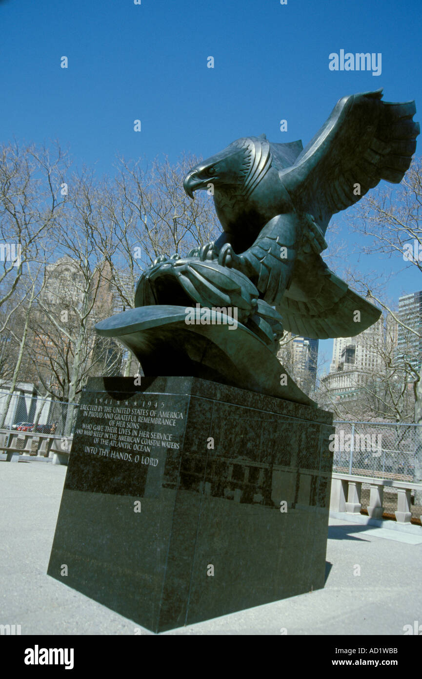 Eagle sculpture commemorating Atlantic Ocean Naval deaths World War II