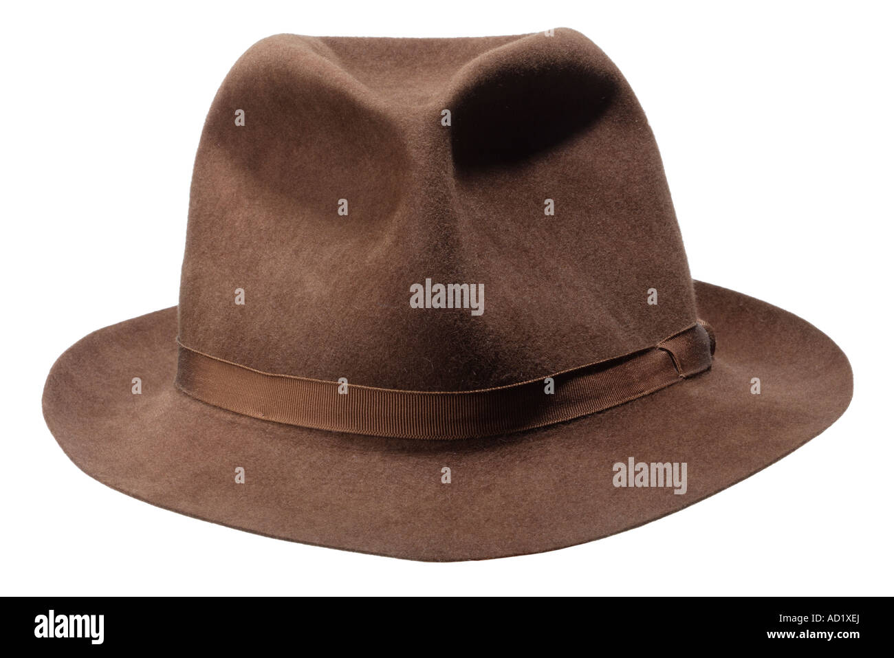 Trilby felt Hat Stock Photo