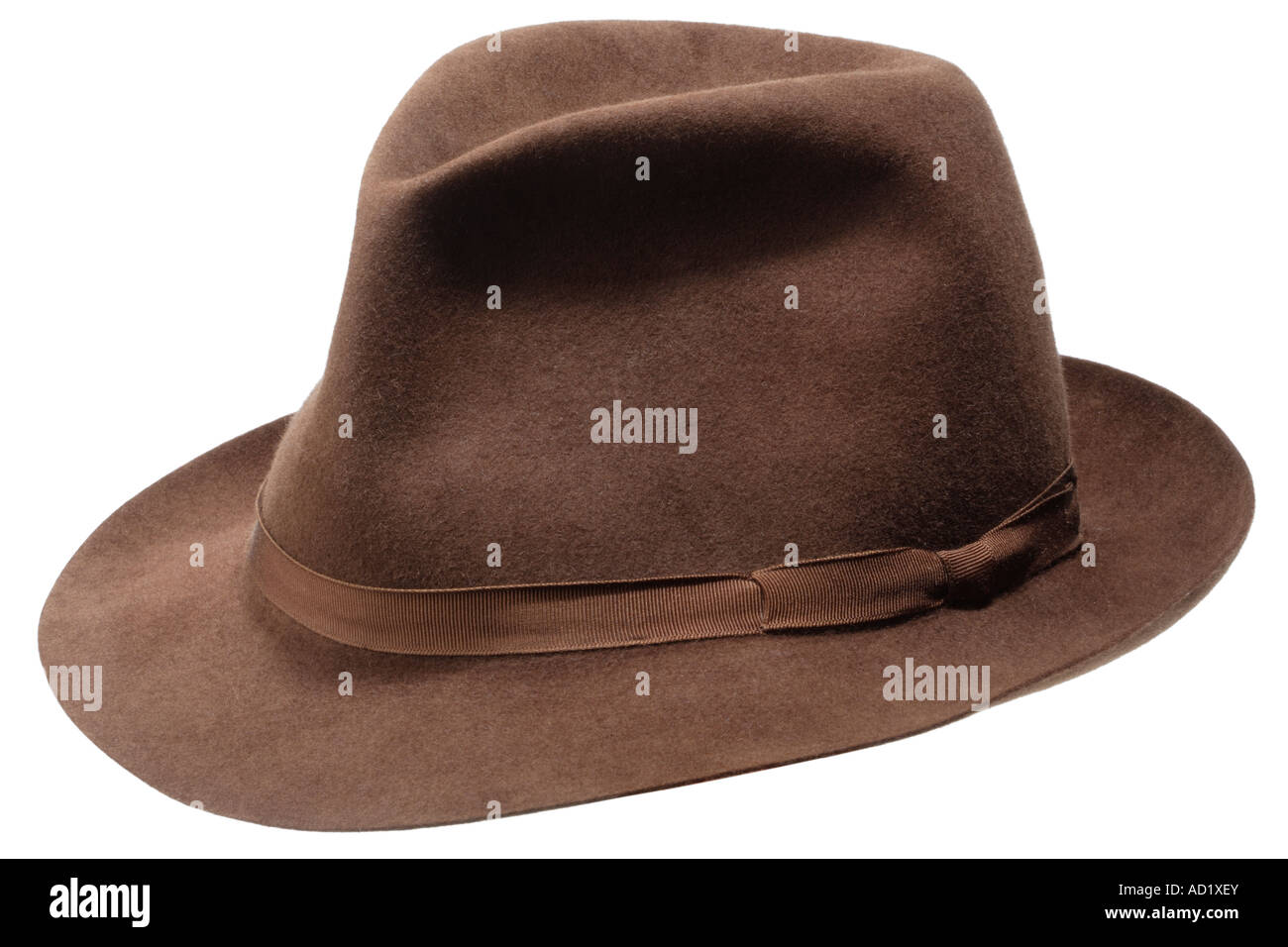 Trilby felt Hat Stock Photo
