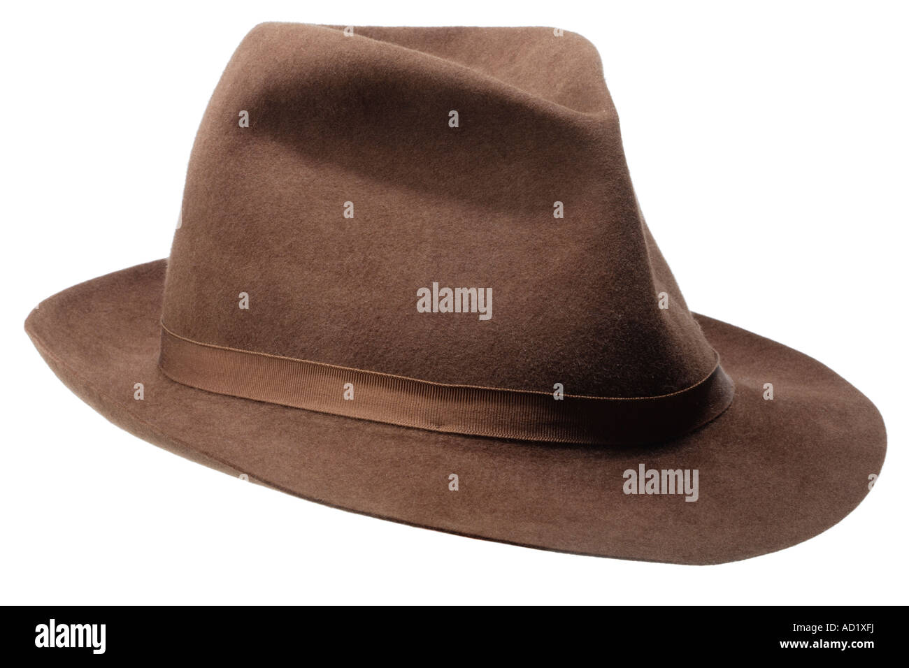 Trilby felt Hat Stock Photo