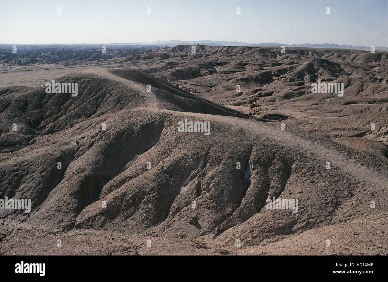 Barren rugged country known as Moon Mountains near Swakopmund Namibia south west Africa Stock Photo