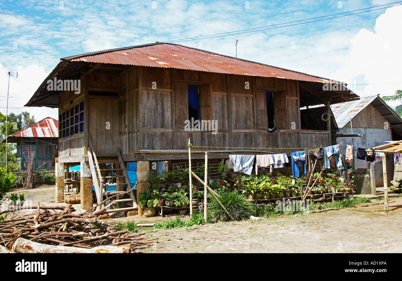 traditional wooden house on stilts in sulawesi, indonesia stocktraditional wooden house on stilts in sulawesi, indonesia