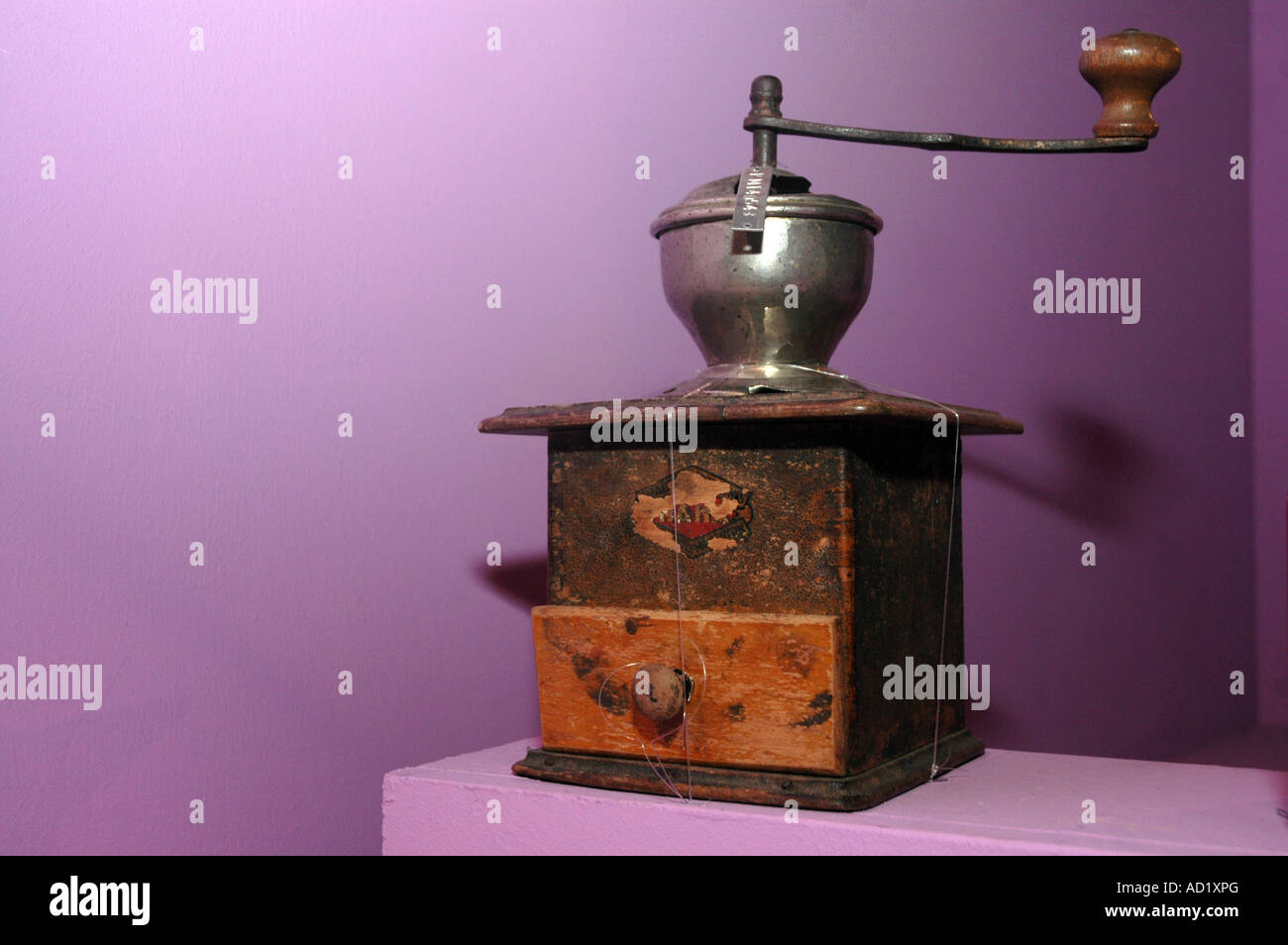Old type of coffee mill Stock Photo Alamy