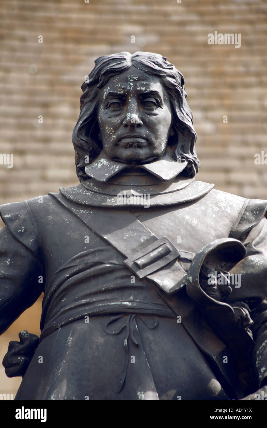 Statue of Oliver Cromwell. Houses of Parliament, Westminster, London, England, UK Stock Photo