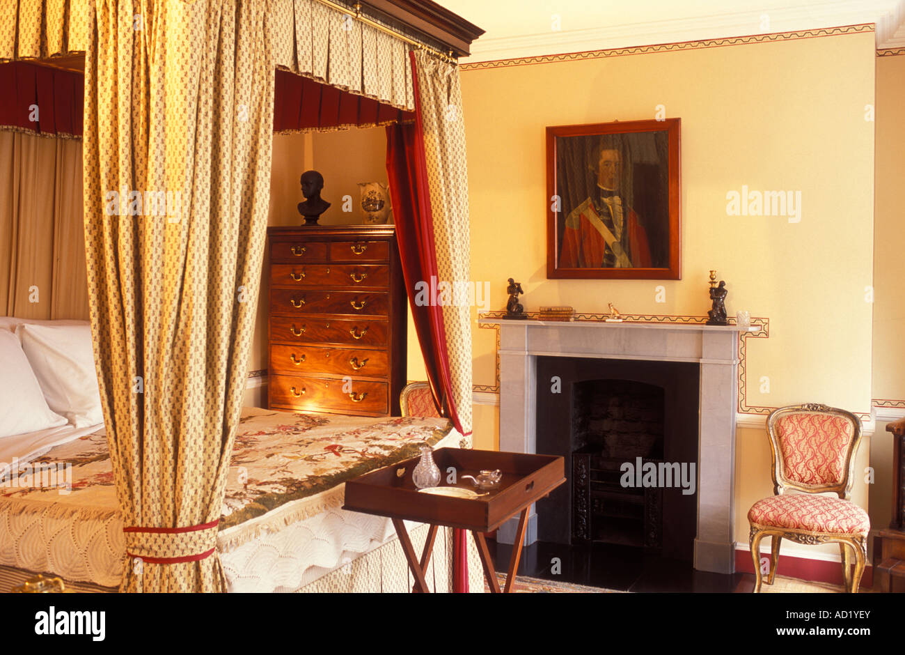 Bedroom suite at the Number 29 Museum Fitzwilliam Street Lower in Dublin Ireland Stock Photo