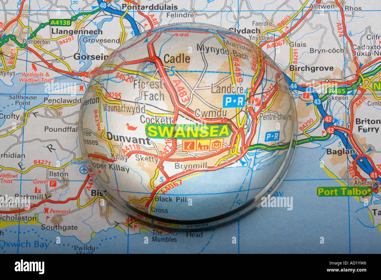Map of swansea hires stock photography and images Alamy
