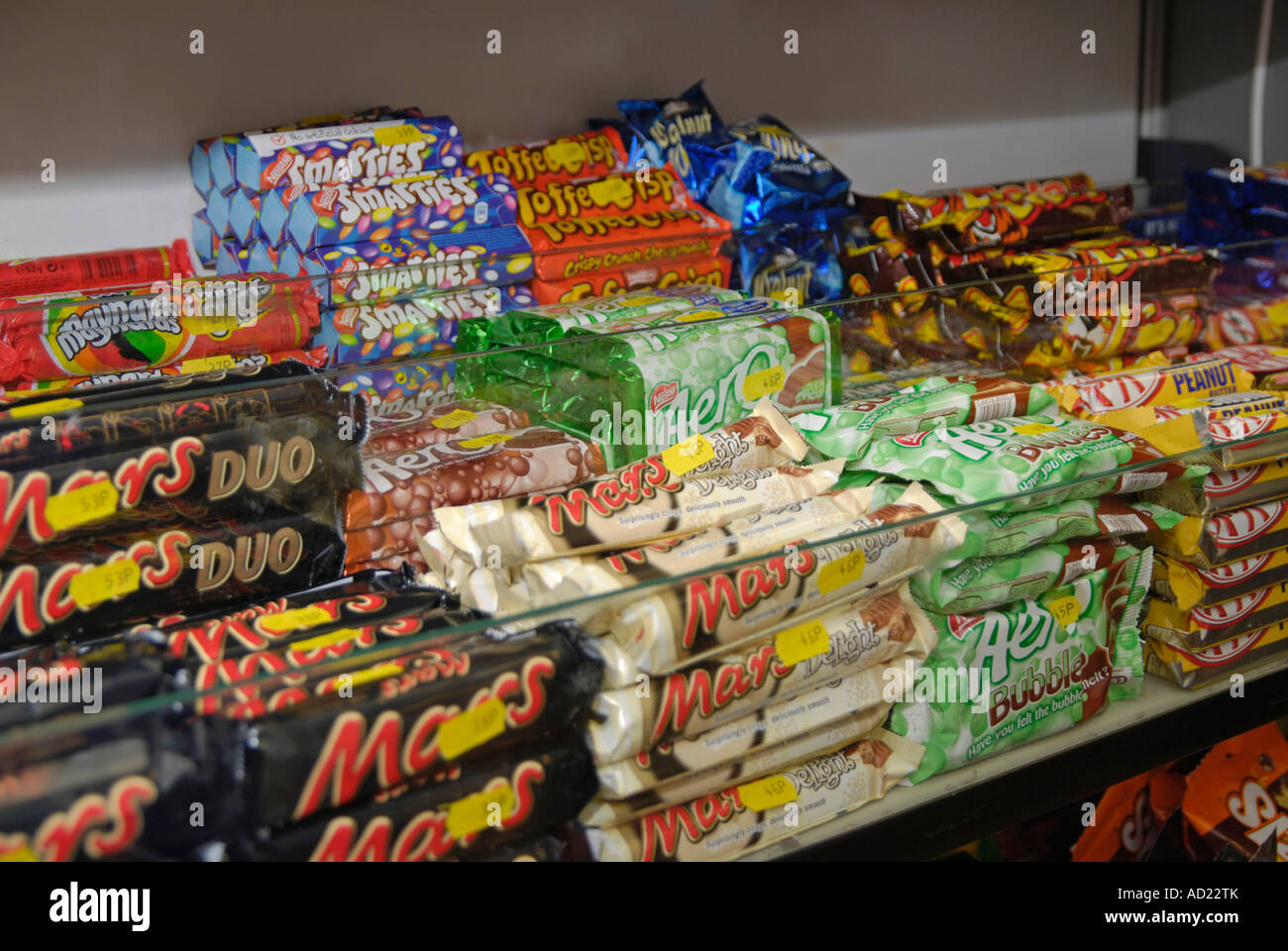 chocolate bars for sale in sweet shop Stock Photo Alamy