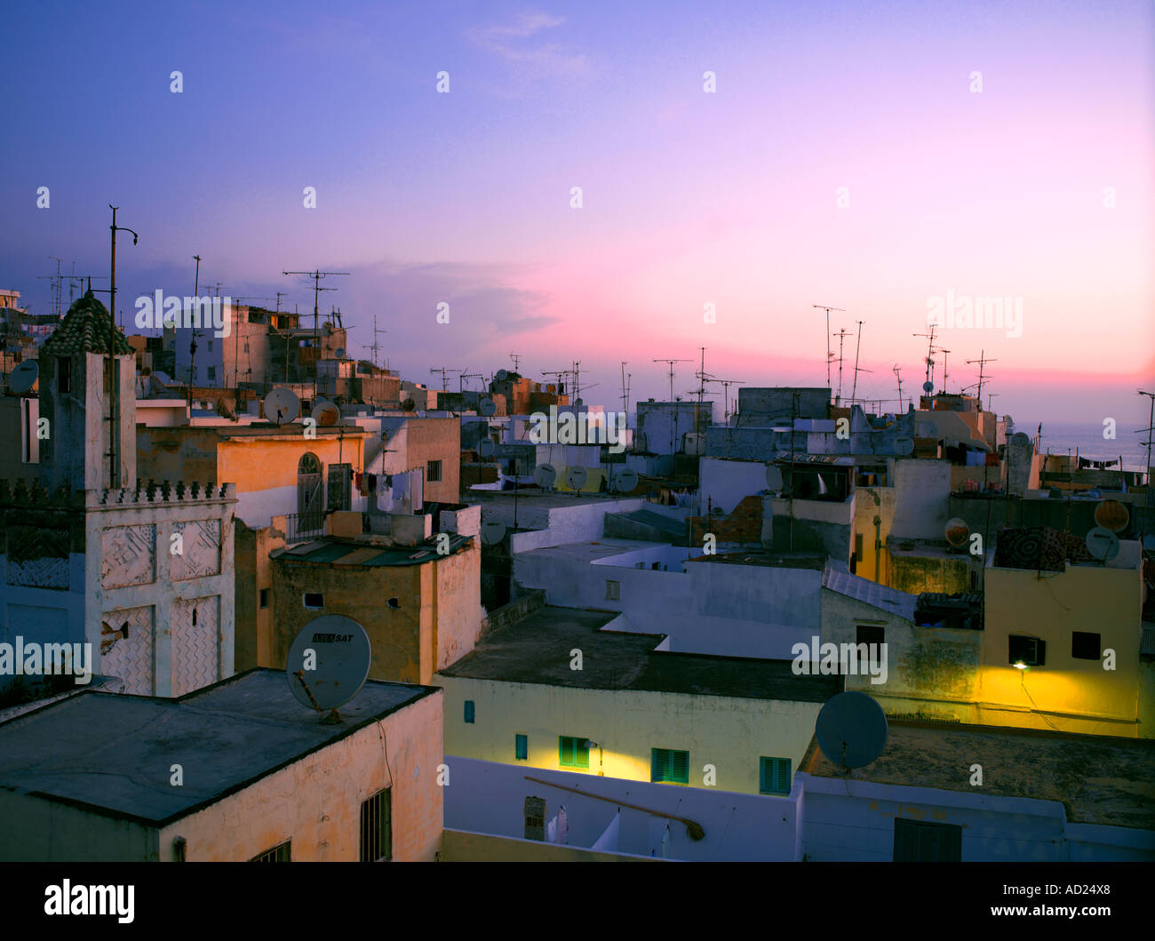 Tangier Rooftops Tangier Medina rooftops at dawn Stock Photo - Alamy