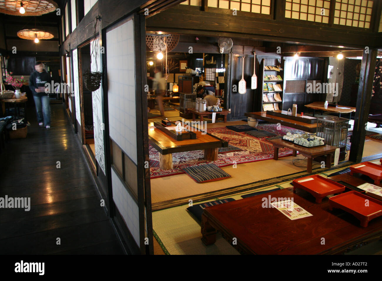 Soba noodle restaurant interior Stock Photo Alamy