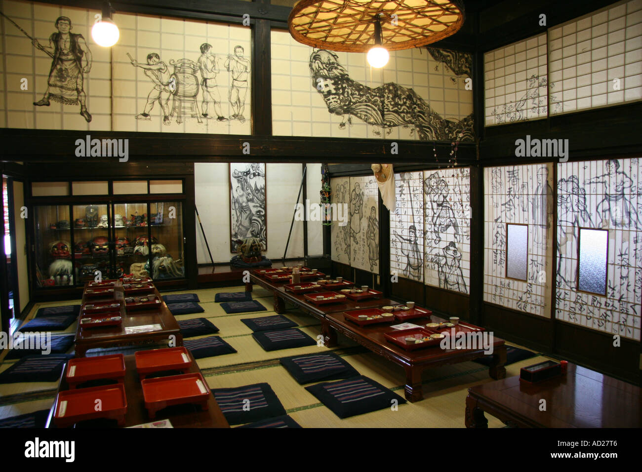 Soba noodle restaurant interior Stock Photo Alamy
