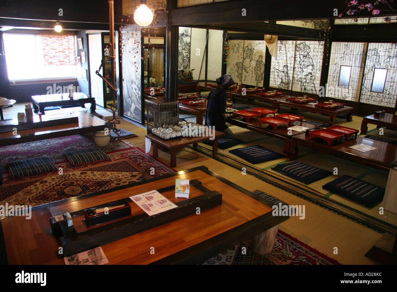 Soba noodle restaurant interior Stock Photo Alamy
