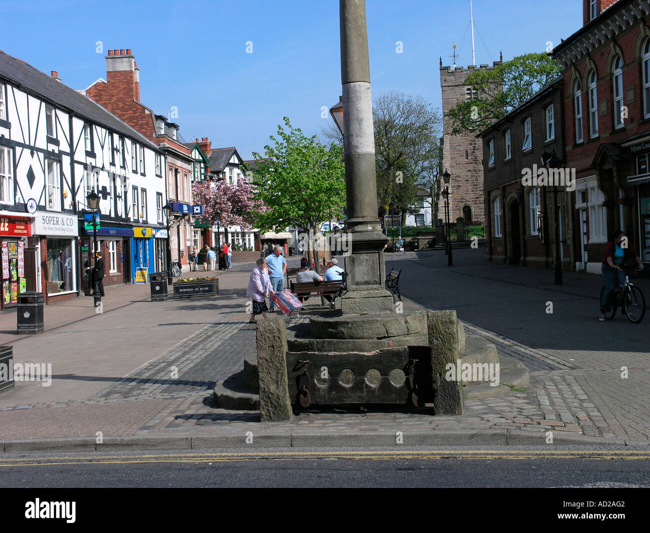 The Stocks in the Market Square Poulton le Fylde Stock Photo 7589249