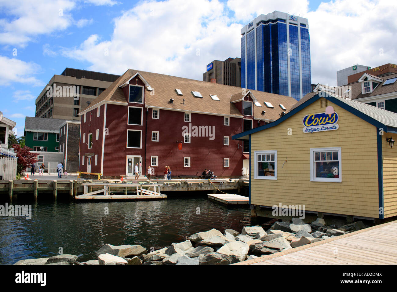 Harbourwalk and Historic Properties of Halifax, Nova Scotia, Canada, North America. Photo by Willy Matheisl Stock Photo