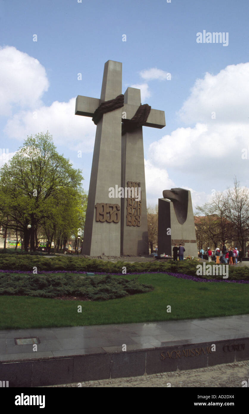 Solidarity monument in Poznan, Poland Stock Photo