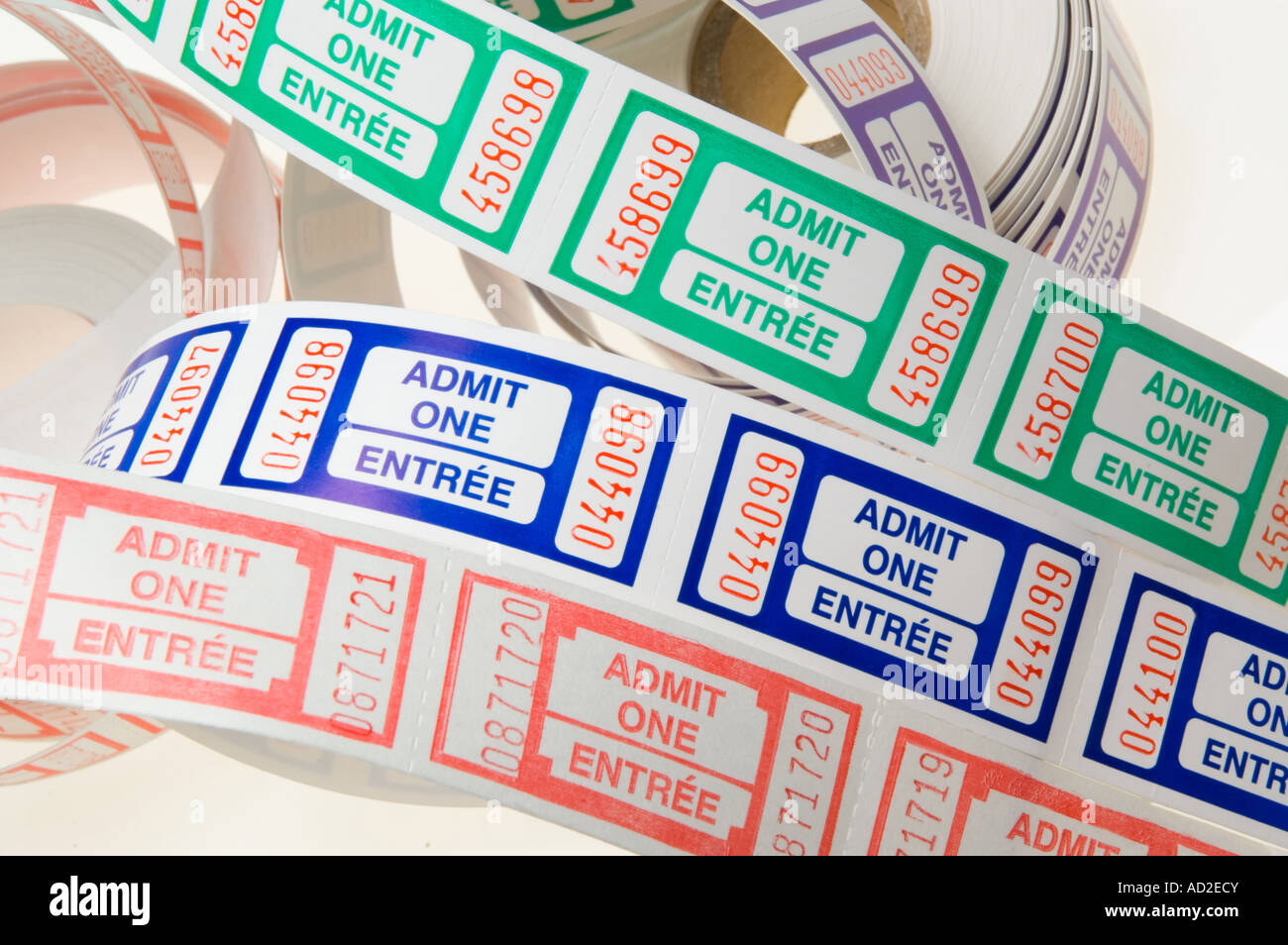 Admit One Tickets Stock Photo - Alamy