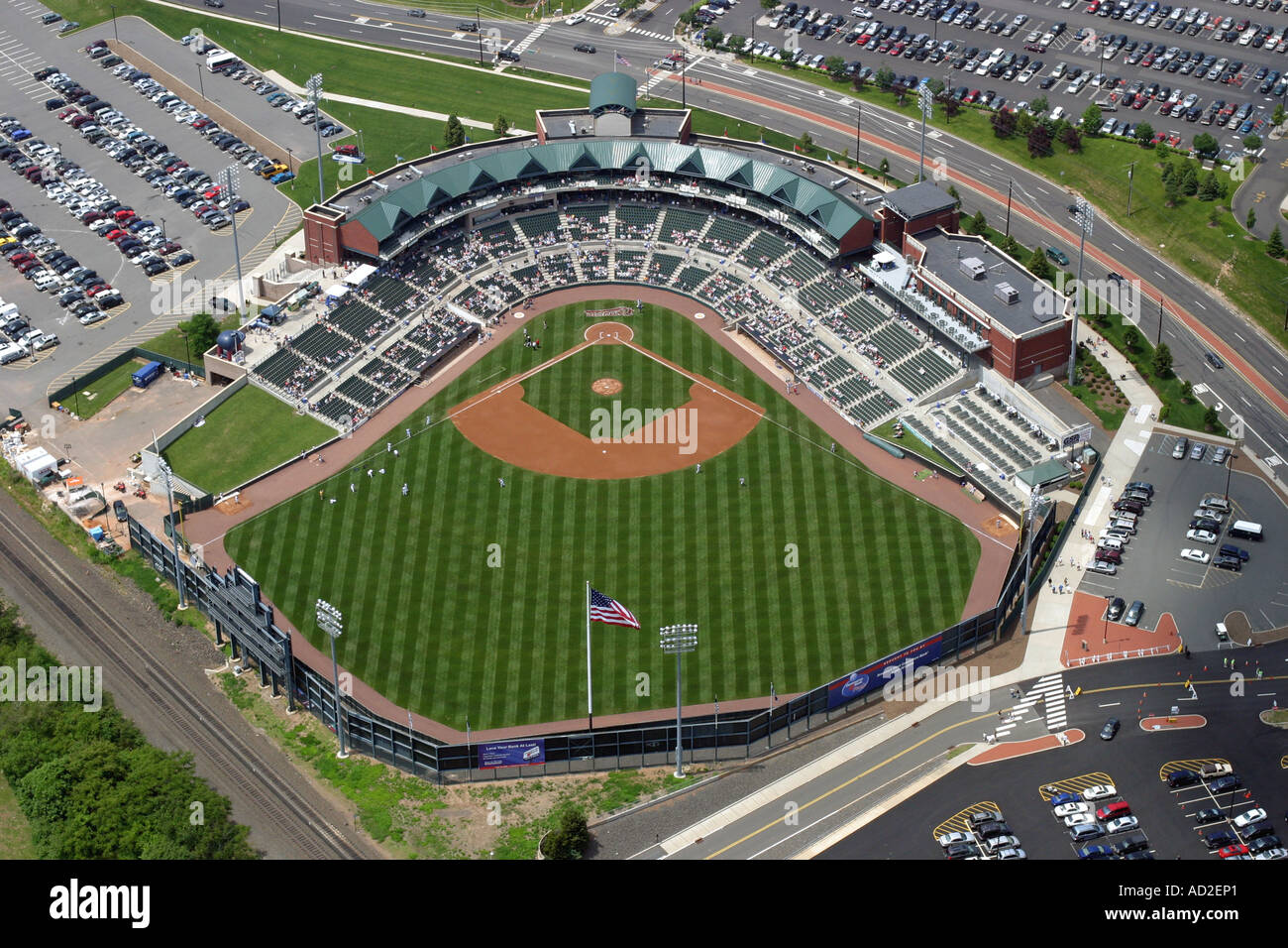 Aerial view of Somerset Patriots Stadium located in Bridgewater, New Jersey  Stock Photo - Alamy