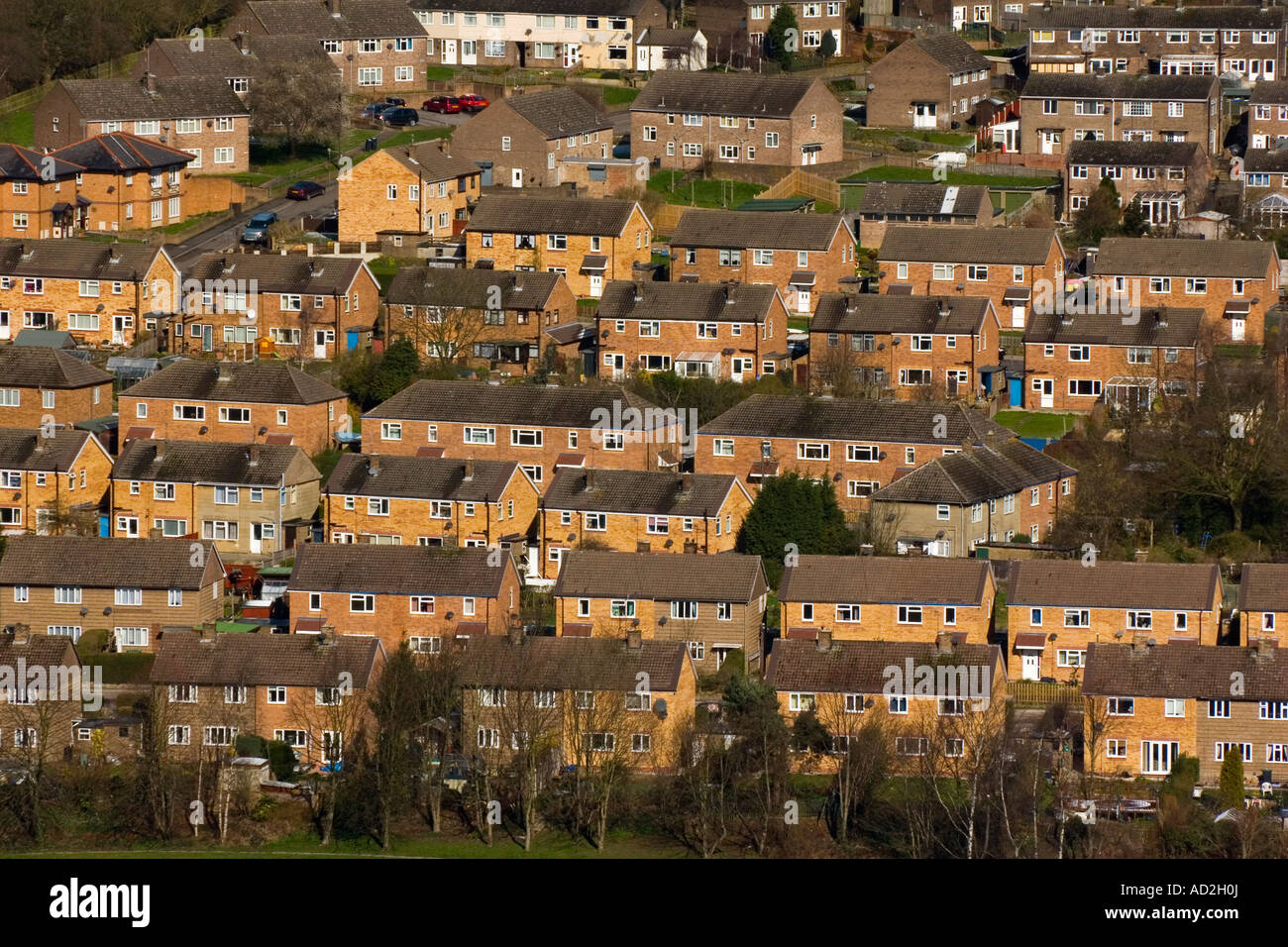 Council housing estate in Matlock Derbyshire Northern England UK Stock