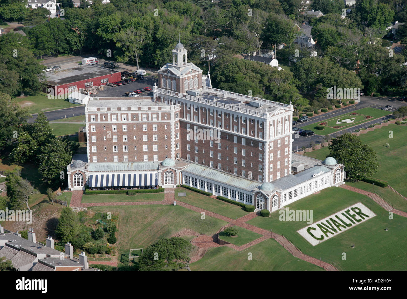 Virginia Beach Virginia aerial historic Cavalier Hotel built 1926 Stock