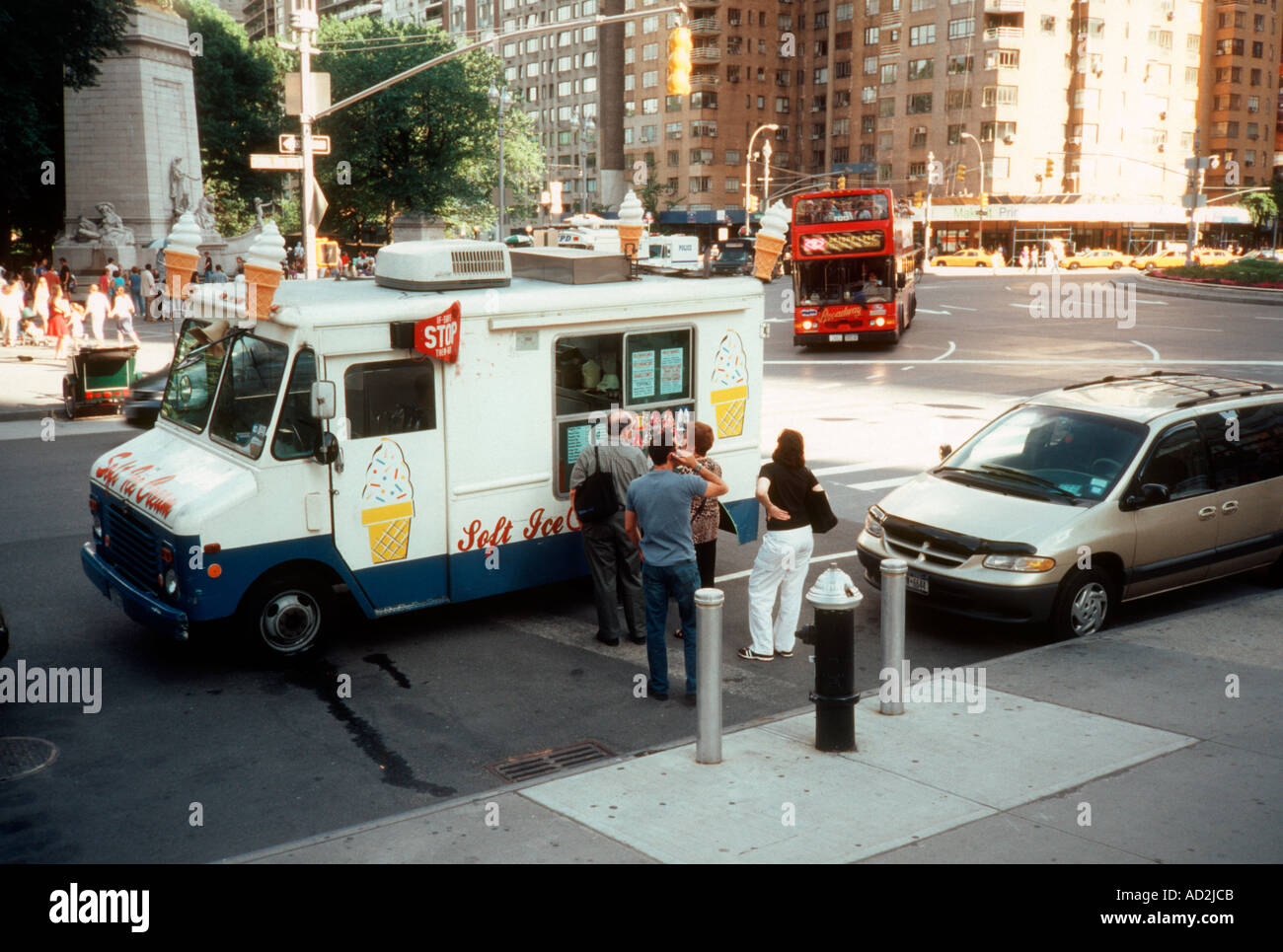 A Soft Ice Cream Truck Parked In Columbus Circle In New York City Stock Photo Alamy