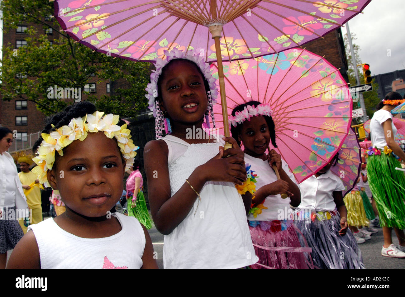 Members of Pentecostal churches throughout New York participate in the Children s Evangelical Parade The various church groups march through Spanish Harlem in the yearly parade spreading the word to believers and non believers alike Stock Photo