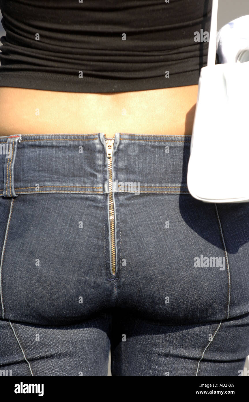 girl jeans back side