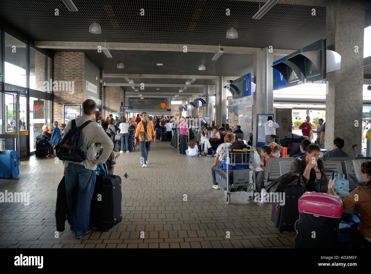passengers in the terminus of Bercy Station Paris France Stock Photo Alamy