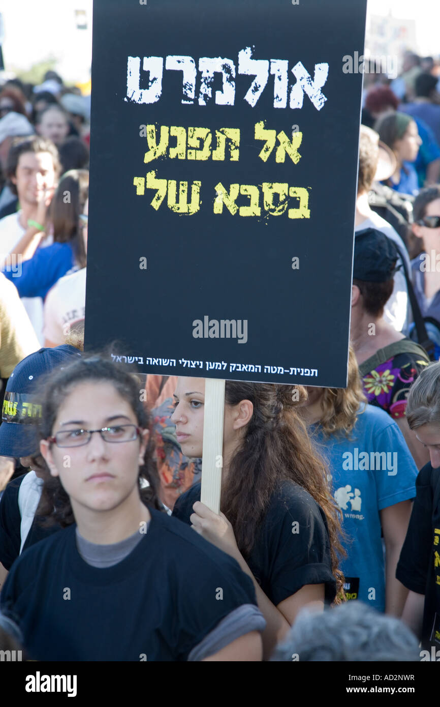 Stock Photo of Holocaust Survivors Demonstration in Jerusalem Israel Stock Photo